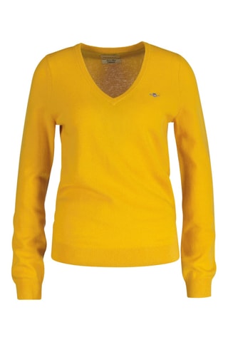 Camisola regular em lã - Amarelo