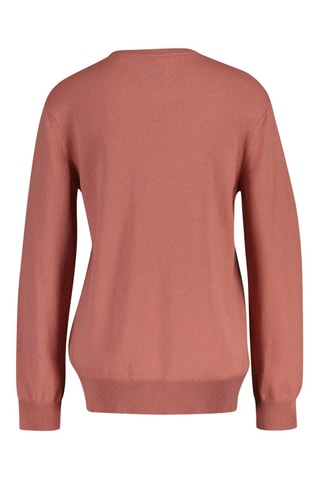 Camisola regular em lã de cordeiro - Vermelho-tijolo