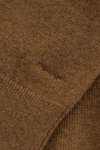 Casaco regular em lã de cordeiro - Caqui