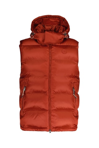 Colete acolchoado comprido - Vermelho-tijolo