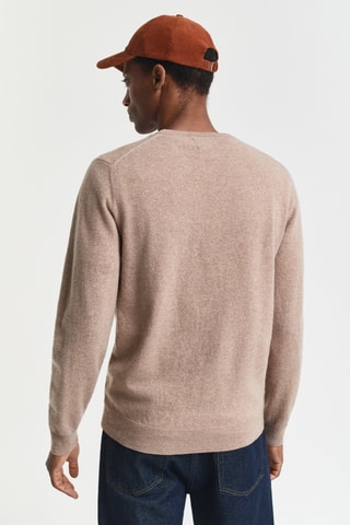 Camisola regular em lã - Bege