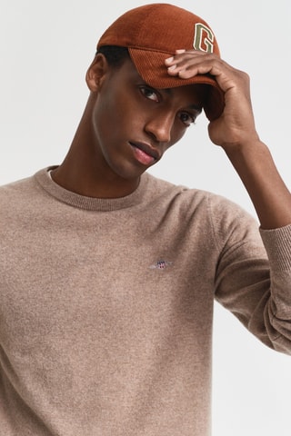 Camisola regular em lã - Bege