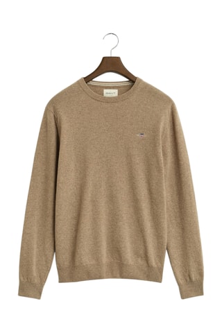 Camisola regular em lã - Bege