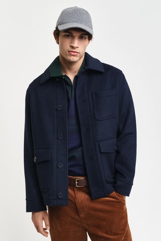 Casaco regular - Azul-marinho