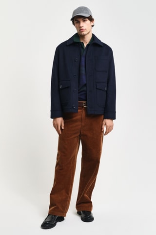 Casaco regular - Azul-marinho