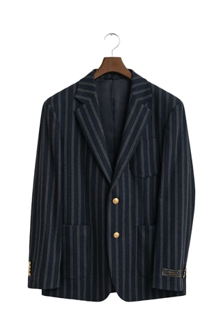 Blazer regular em lã - Azul