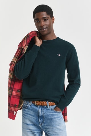 Camisola regular - Verde-escuro