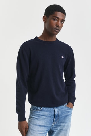 Camisola regular - Azul-marinho