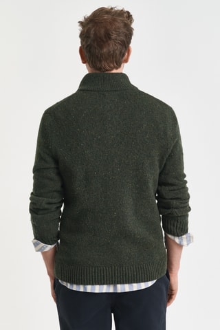 Camisola regular em lã - Verde-escuro