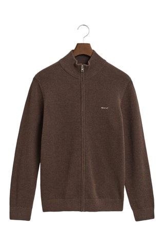 Casaco de malha regular - Castanho