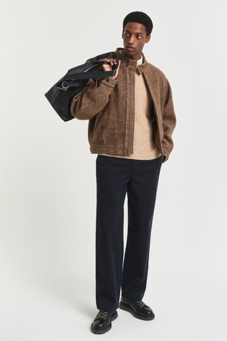 Camisola regular em lã - Bege