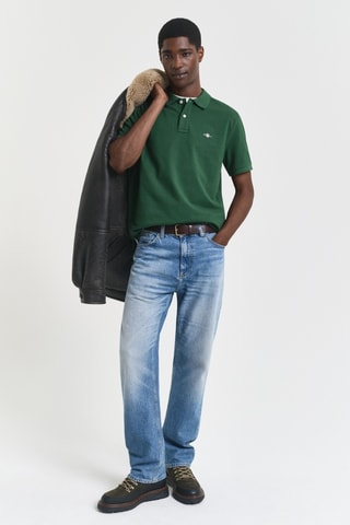 Polo regular - Verde-escuro