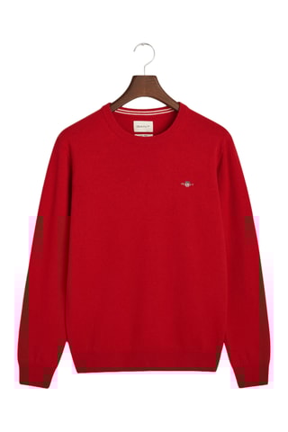 Camisola regular em lã - Vermelho