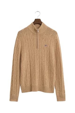 Camisola regular em lã - Bege