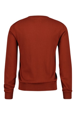 Camisola regular em lã de cordeiro - Ferrugem