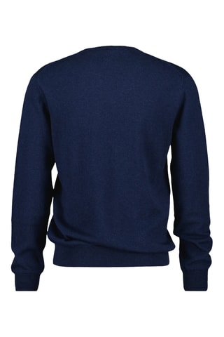 Camisola regular em algodão biológico - Azul-marinho