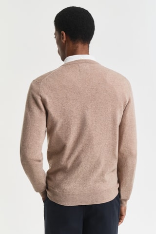 Camisola regular em lã - Bege
