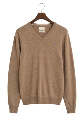 Camisola regular em lã - Bege