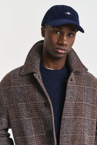 Boné em veludo - Azul-marinho