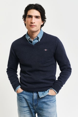 Camisola regular - Azul-marinho