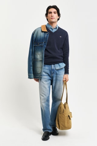 Camisola regular - Azul-marinho