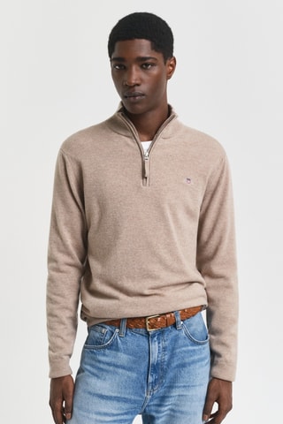 Camisola regular em algodão biológico - Bege