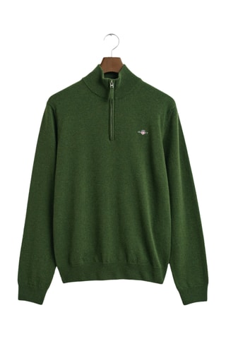 Camisola regular em lã de cordeiro - Verde