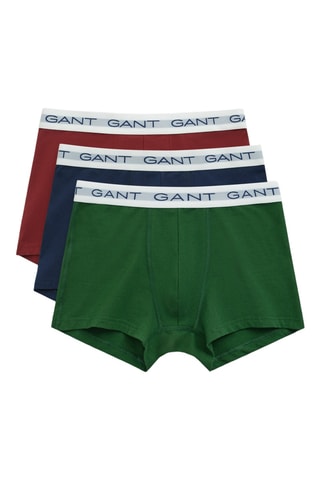 3 boxers em algodão biológico - Verde-escuro