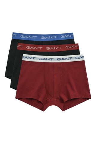 3 boxers em algodão biológico - Bordô