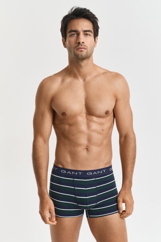 3 boxers - Azul-marinho, verde e branco