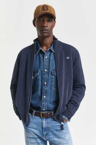 Casaco de malha regular - Azul-marinho