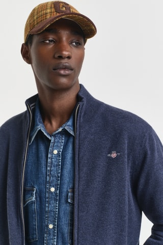 Casaco de malha regular - Azul-marinho