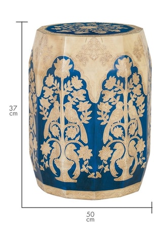 Tabouret en manguier - 37 x 50 x 37 cm