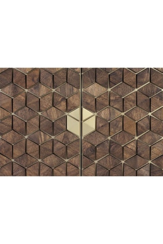 Meuble vitrine - Marron et doré