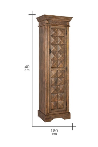 Meuble bar 1 porte en manguier - 56 x 180 x 40 cm