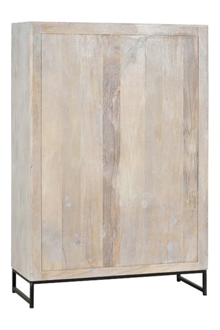 Meuble de rangement 2 portes en manguier - 110 x 40 x 160 cm