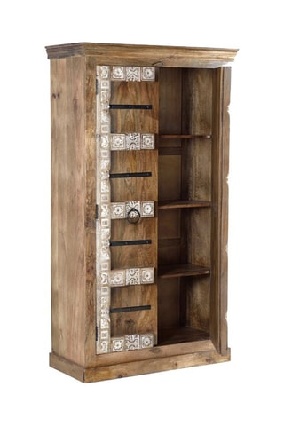 Meuble de rangement 2 portes en manguier - 180 x 100 x 45 cm