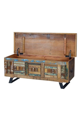 Coffre en manguier - 116 x 40 x 47 cm