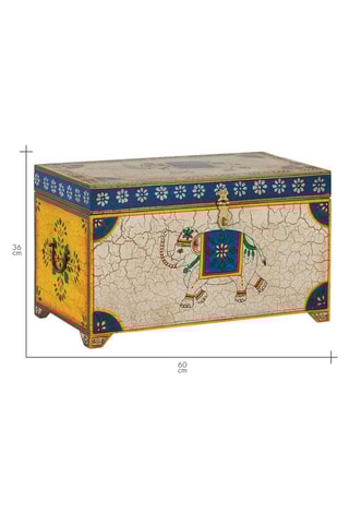 Coffre en bois de manguier - 60 x 36 x 33 cm