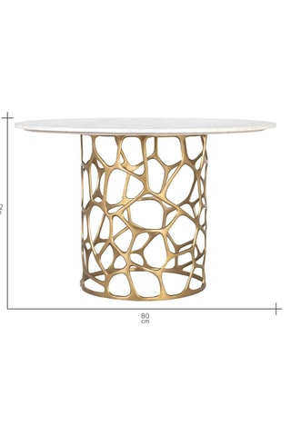 Table à manger en marbre - 122 x 80 x 122 cm