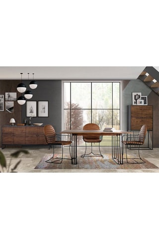 Table en bois de palissandre - 76 x 150 x 90 cm