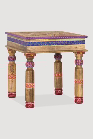 Table basse en bois de manguier - 47 x 46 x 46 cm