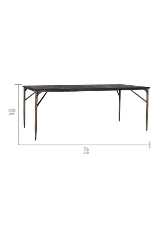 Table à manger en bois massif - 200 x 100 x 76 cm