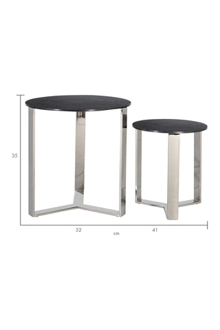 2 tables gigognes - 35 x 41 x 35 / 50 x 52 x 50 cm
