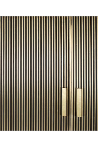 Armoire 2 portes - Noir et doré