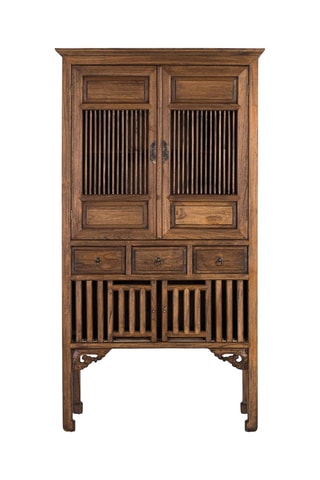 Armoire 4 portes en teck - 96 x 176 x 43 cm