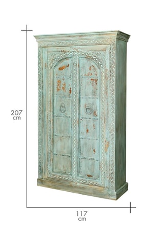 Armoire 2 portes en manguier - 117 x 207 x 44 cm