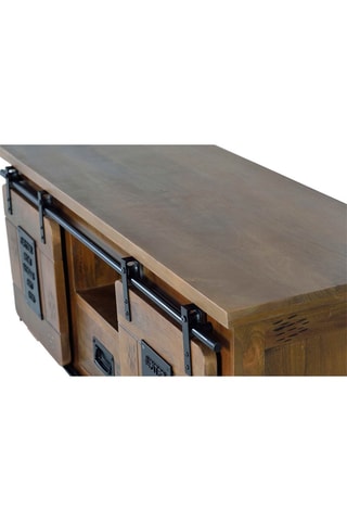 Meuble TV 2 portes en manguier - 130 x 55 x 50 cm