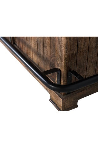 Meuble bar en manguier et granit - 110 x 150 x 62 cm