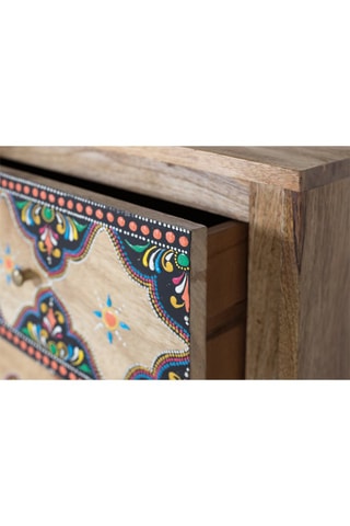 Commode 3 tiroirs en bois de manguier - 91 x 82 x 40 cm